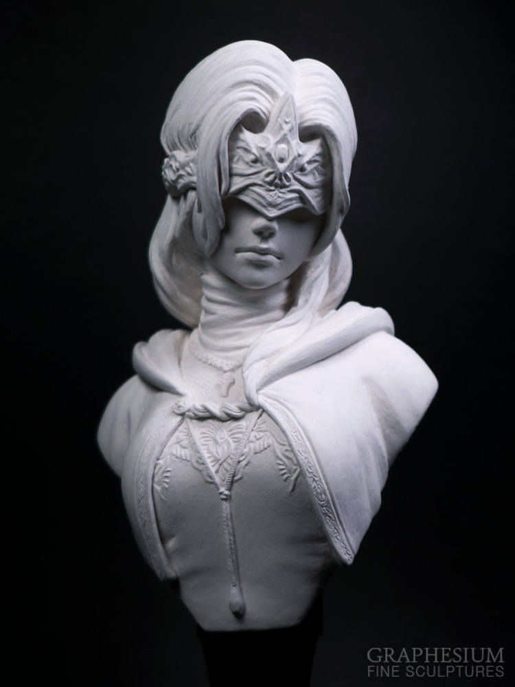 Handmade stone Fire Keeper (Dark Souls 3) sculpture / statue / figure by Robin Graphesium Fine Sculptures (@gsculpt)