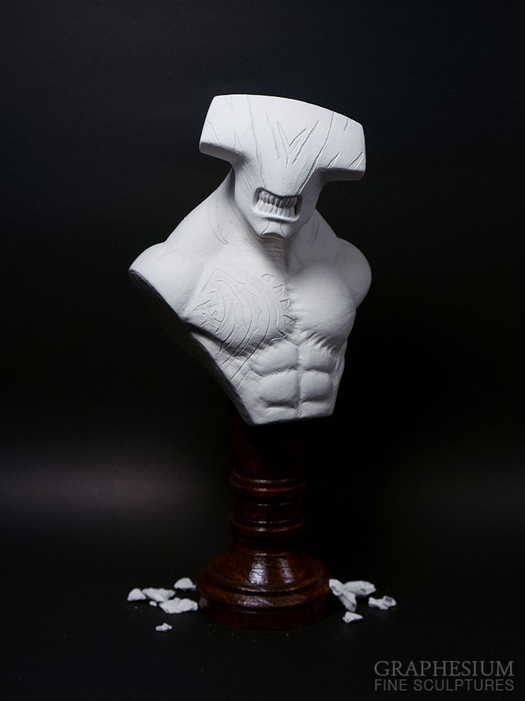 Handmade stone Faceless Void (Dota 2) sculpture / statue / figure by Robin Graphesium Fine Sculptures (@gsculpt)