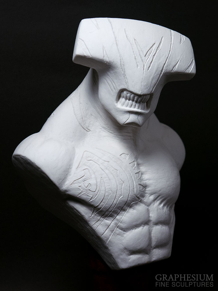 Handmade stone Faceless Void (Dota 2) sculpture / statue / figure by Robin Graphesium Fine Sculptures (@gsculpt)